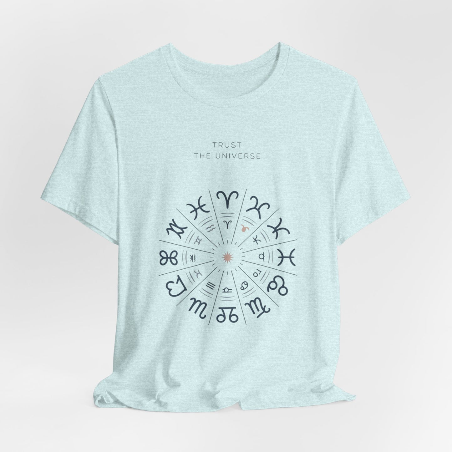 Zodiac Wheel T‑Shirt — Trust the Universe Astrology Tee