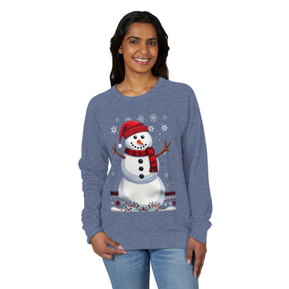 Snowman Holiday Crewneck — Snowy Season Raglan Sweatshirt