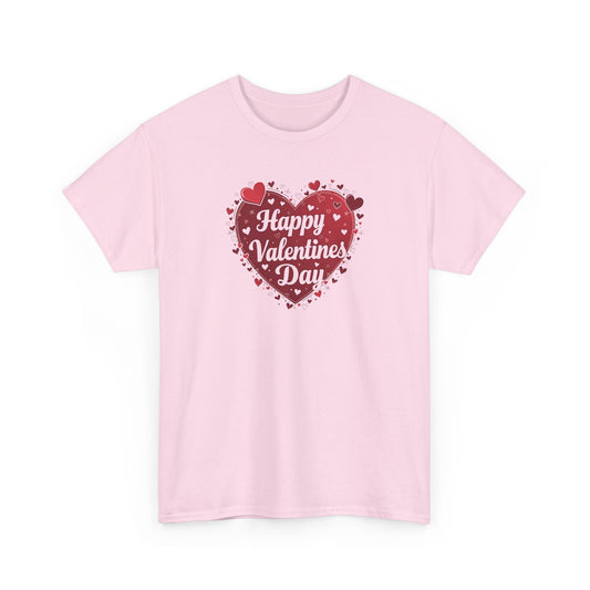 Valentine's Day Heart T-Shirt — "Happy Valentine's Day" Graphic Tee
