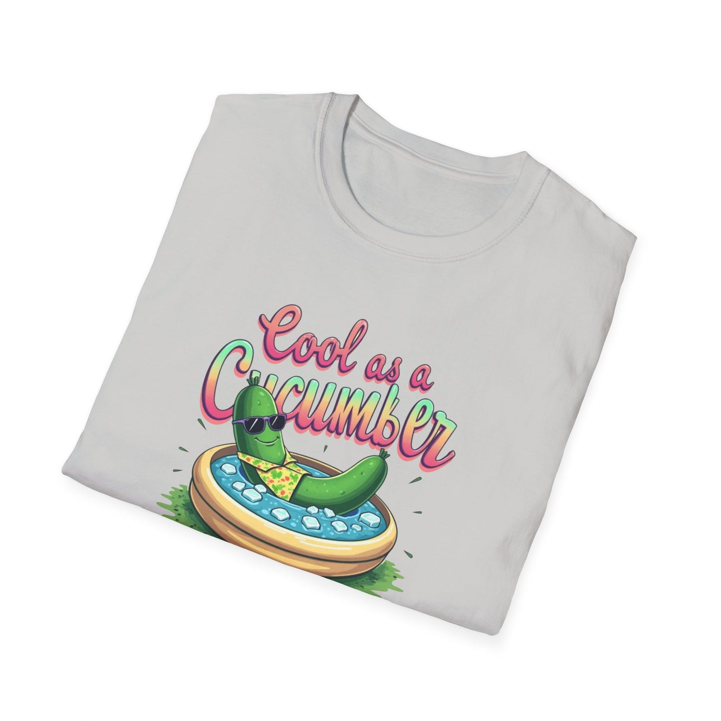 Cool as a Cucumber Unisex T-Shirt | Funny Summer Tee, Gift for Pool Parties, Relaxation Shirt, Fresh Summer Vibes, Chill Apparel, [...] - Psychonaut Swag