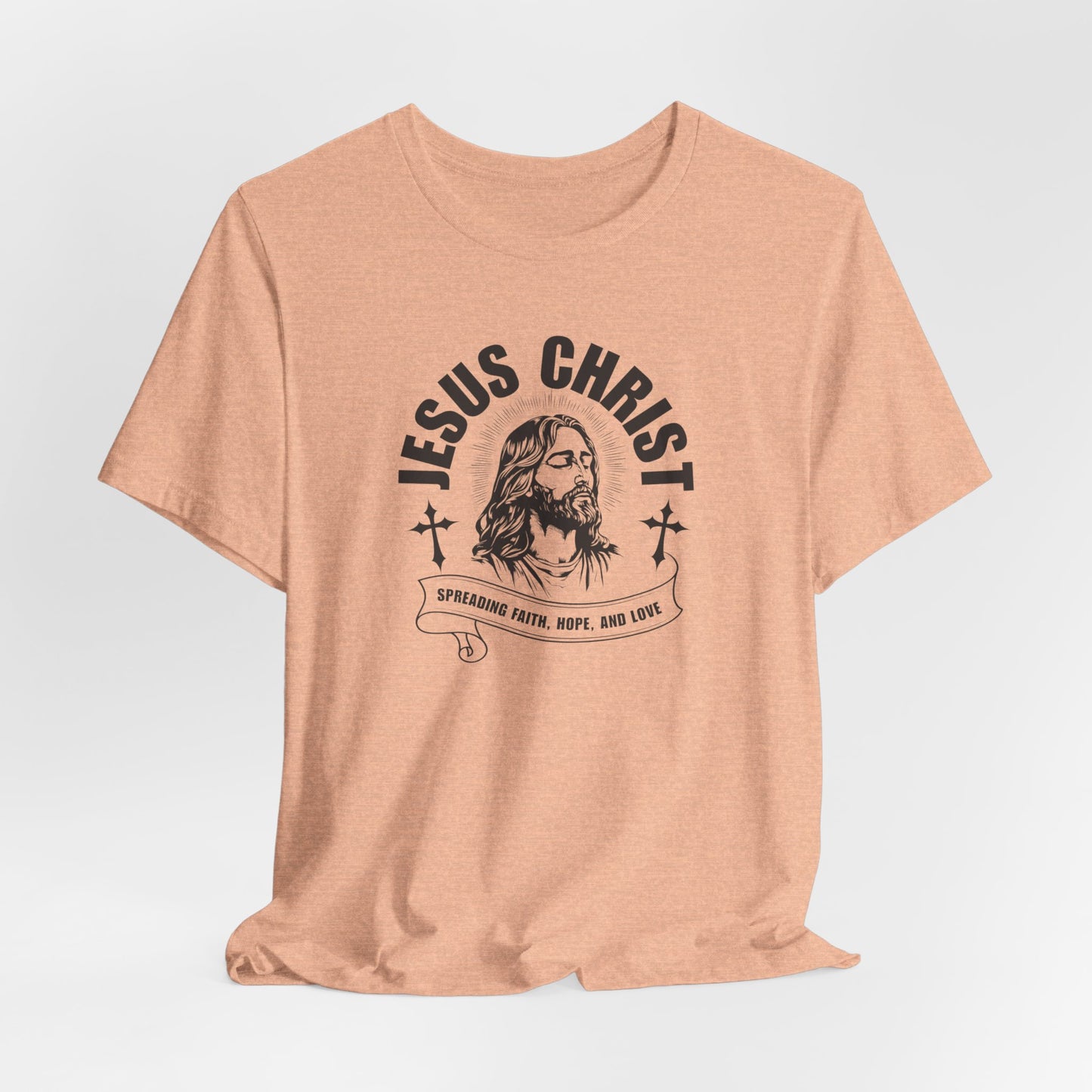 Jesus Christ T-Shirt — 'Spreading Faith, Hope, and Love' Religious Tee