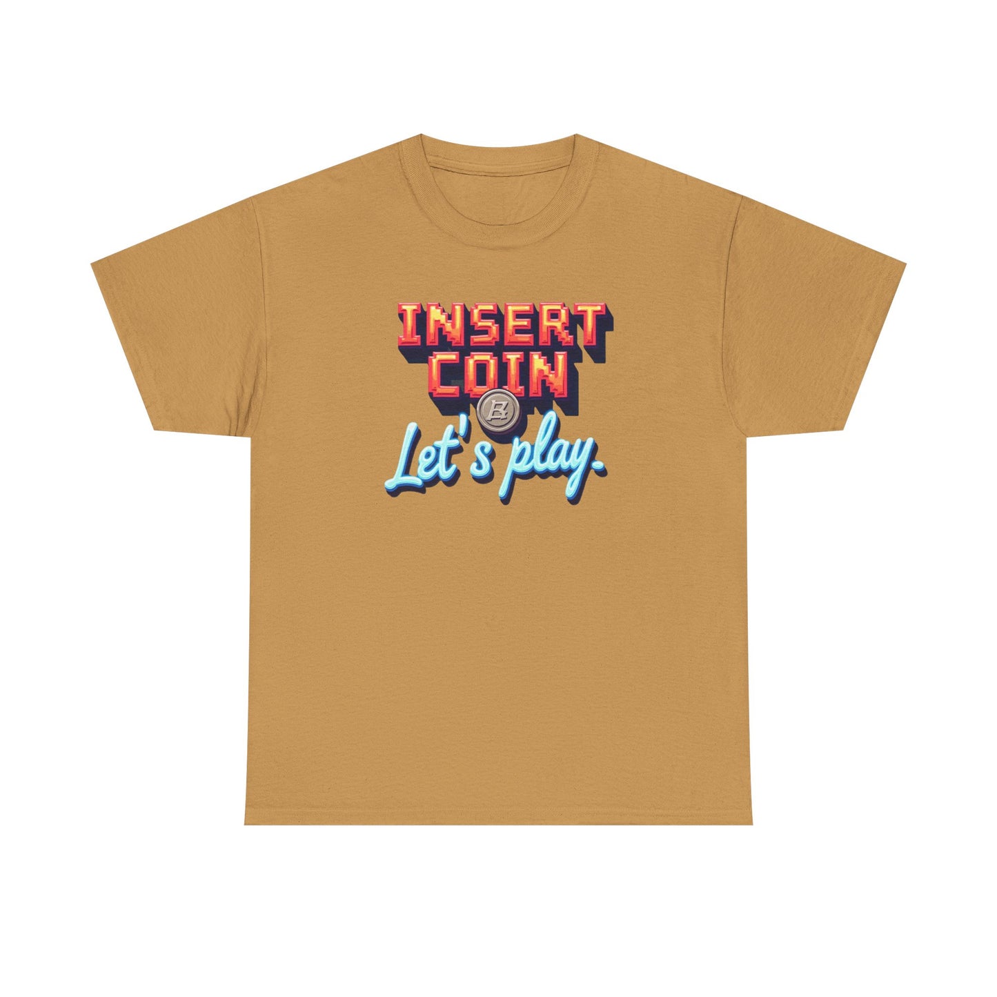 Insert Coin Tee, Let's Play Graphic Shirt, Retro Gamer T-Shirt, Unisex Cotton Tee, Gift for Game Lovers, Casual Wear
