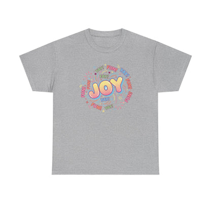 Joy Graphic Tee — Colorful Playful 'JOY' Design Casual T-Shirt