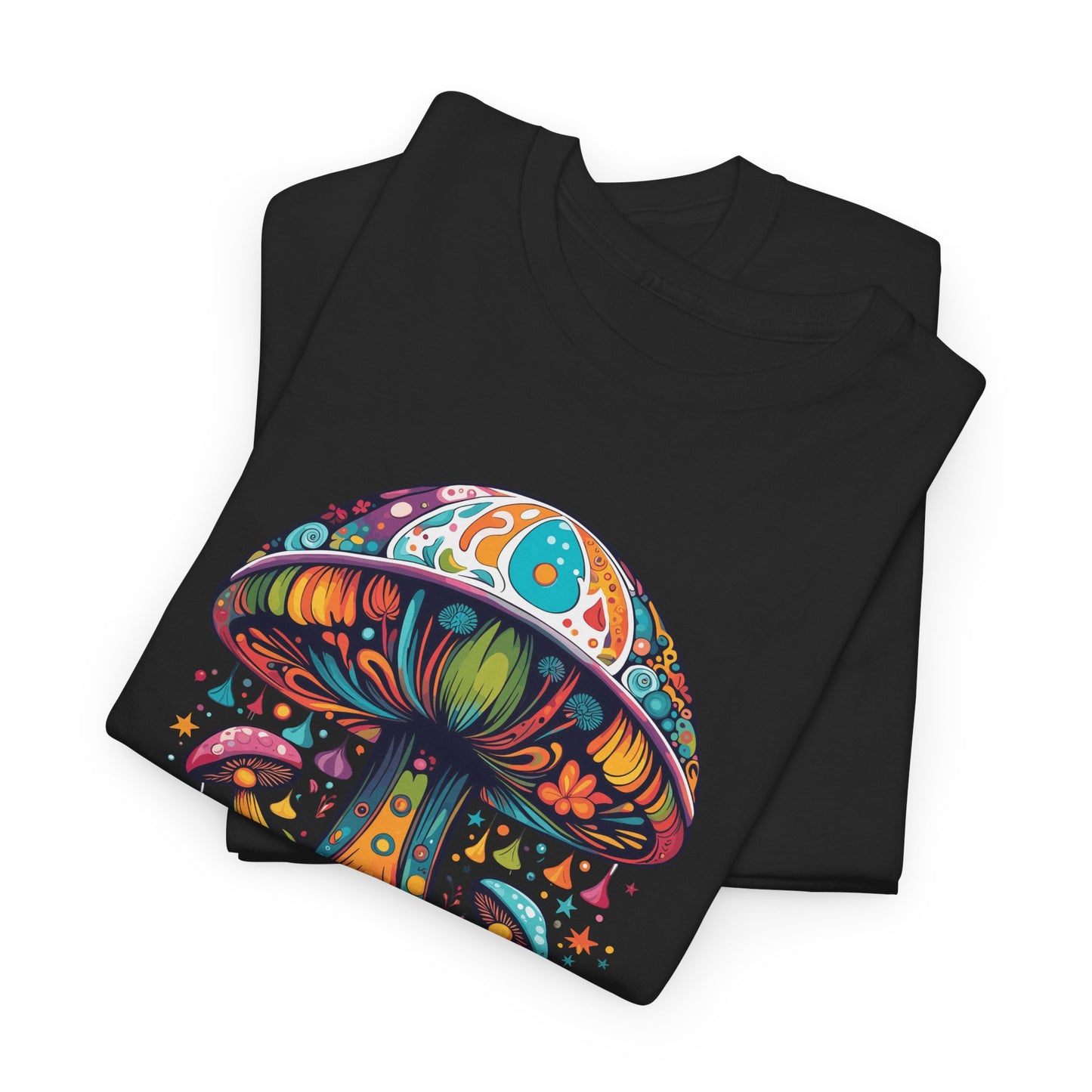 Vibing Bunch of Shrooms, Unisex Heavy Cotton Tee