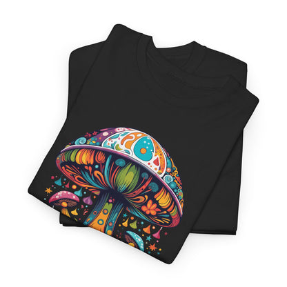 Vibing Bunch of Shrooms, Unisex Heavy Cotton Tee