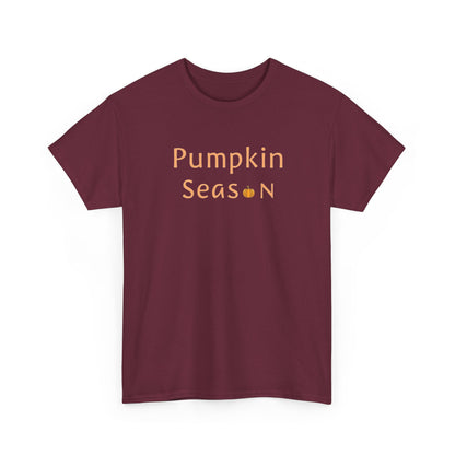 Pumpkin Season Unisex Heavy Cotton Tee, Fall Apparel, Halloween Shirt, Thanksgiving Tee, Cozy Autumn Fashion, Seasonal Wear