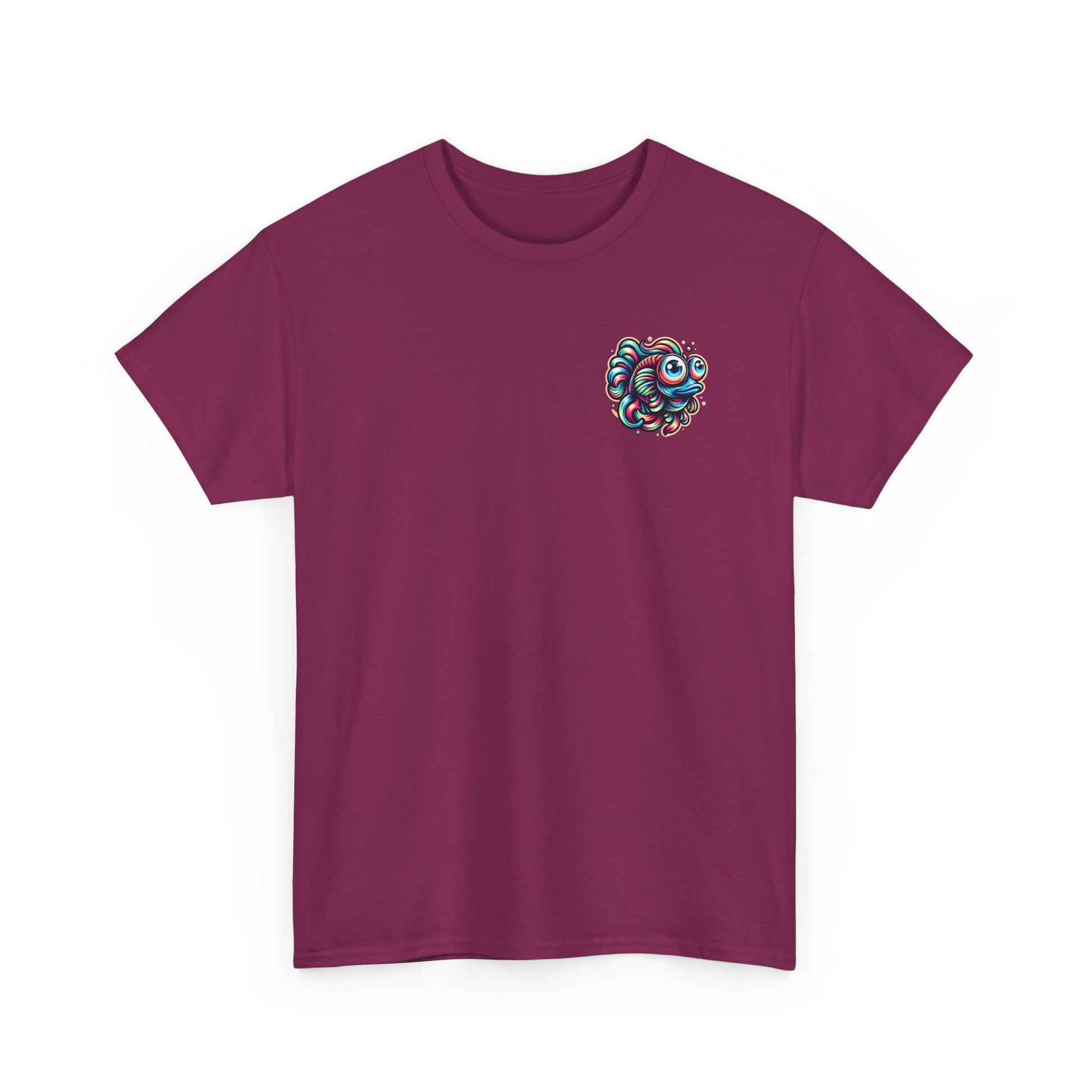 Psychedelic Fish Graphic Unisex Heavy Cotton Tee - Fun & Vibrant Apparel - Psychonaut Swag