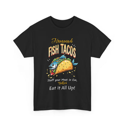 Fish Tacos Unisex Cotton Tee - Perfect for Food Lovers & Taco Tuesday - Psychonaut Swag