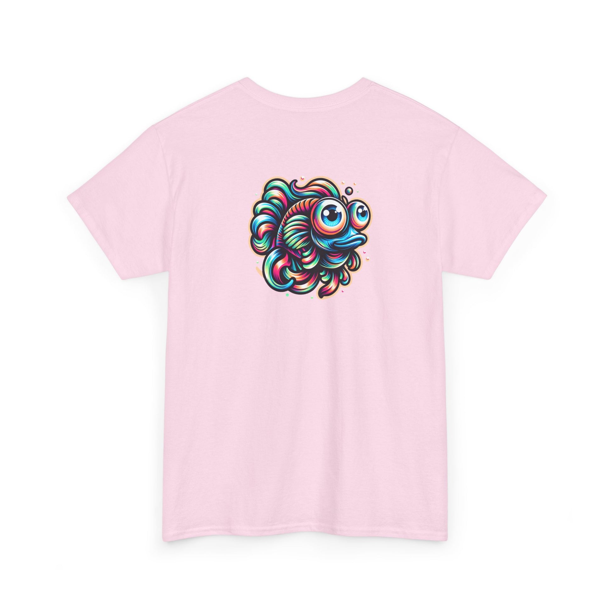 Psychedelic Fish Graphic Unisex Heavy Cotton Tee - Fun & Vibrant Apparel - Psychonaut Swag