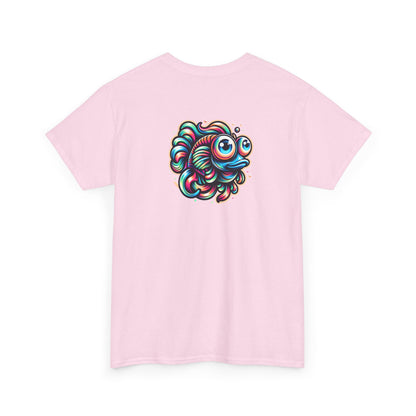Psychedelic Fish Graphic Unisex Heavy Cotton Tee - Fun & Vibrant Apparel - Psychonaut Swag