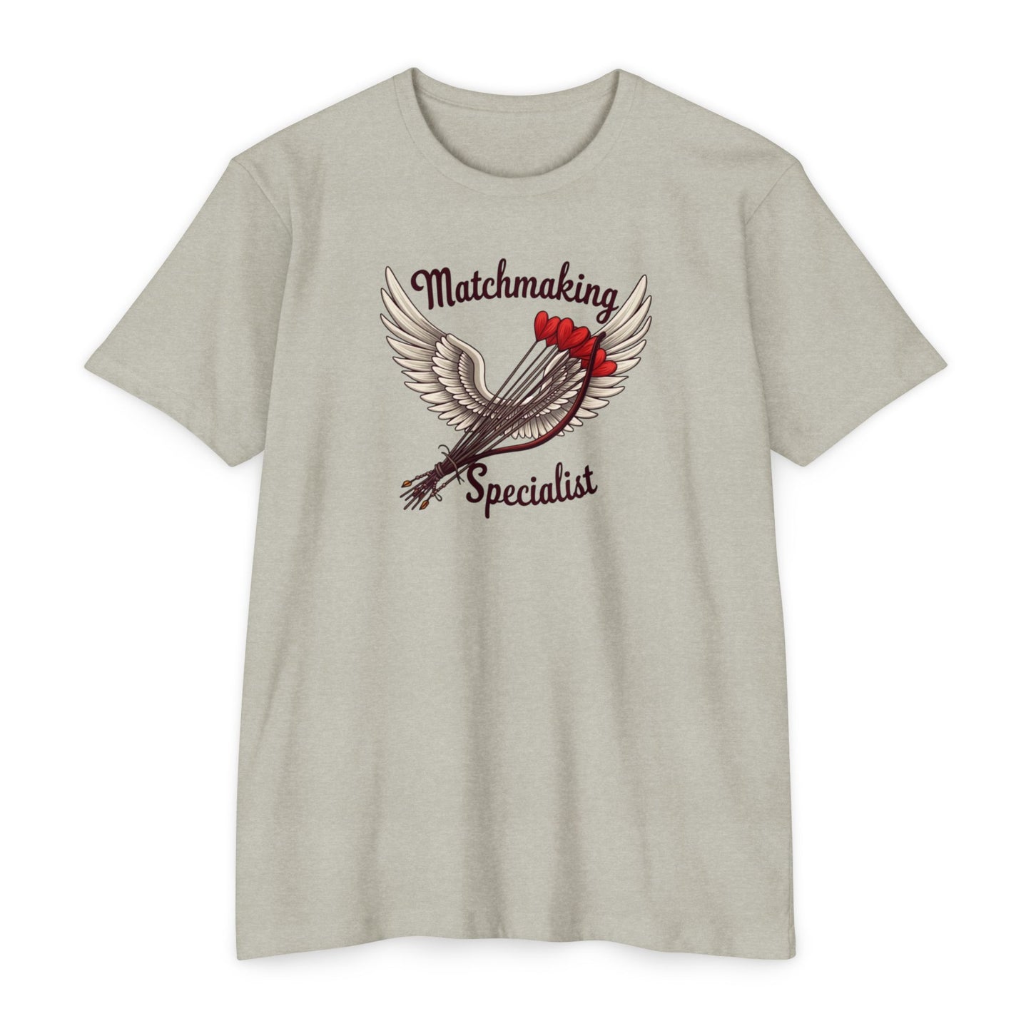 Matchmaking Specialist T-Shirt - Cupid Arrow Wings Graphic Tee