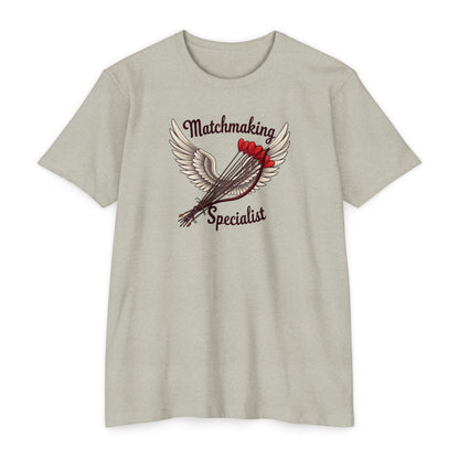 Matchmaking Specialist T-Shirt - Cupid Arrow Wings Graphic Tee