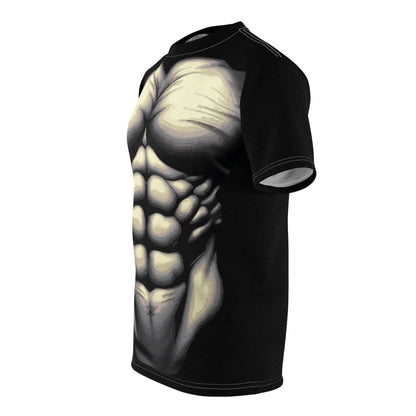 Muscle Torso Graphic Tee — 3D Abs Costume T-Shirt