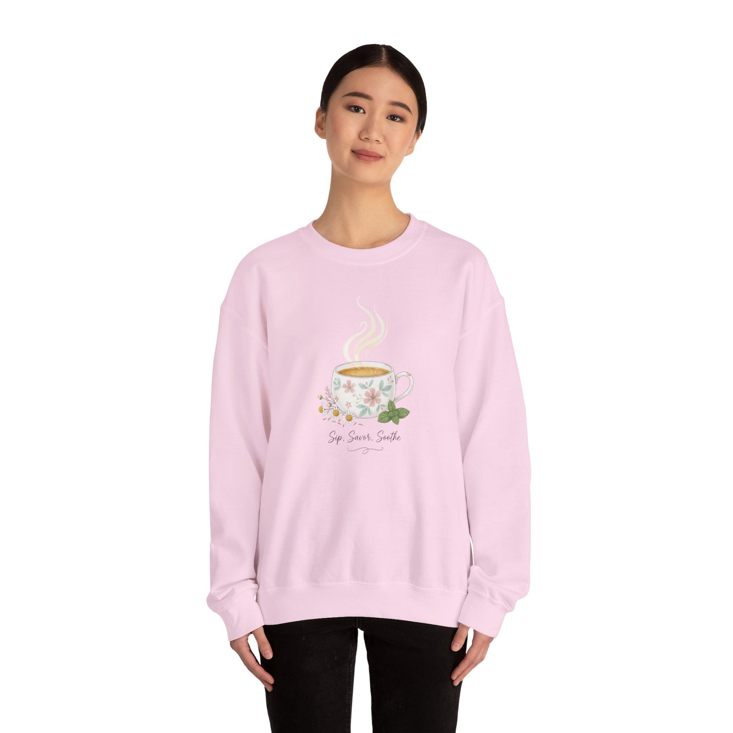 Sip and Soothe, Unisex Heavy Blend™ Crewneck Sweatshirt