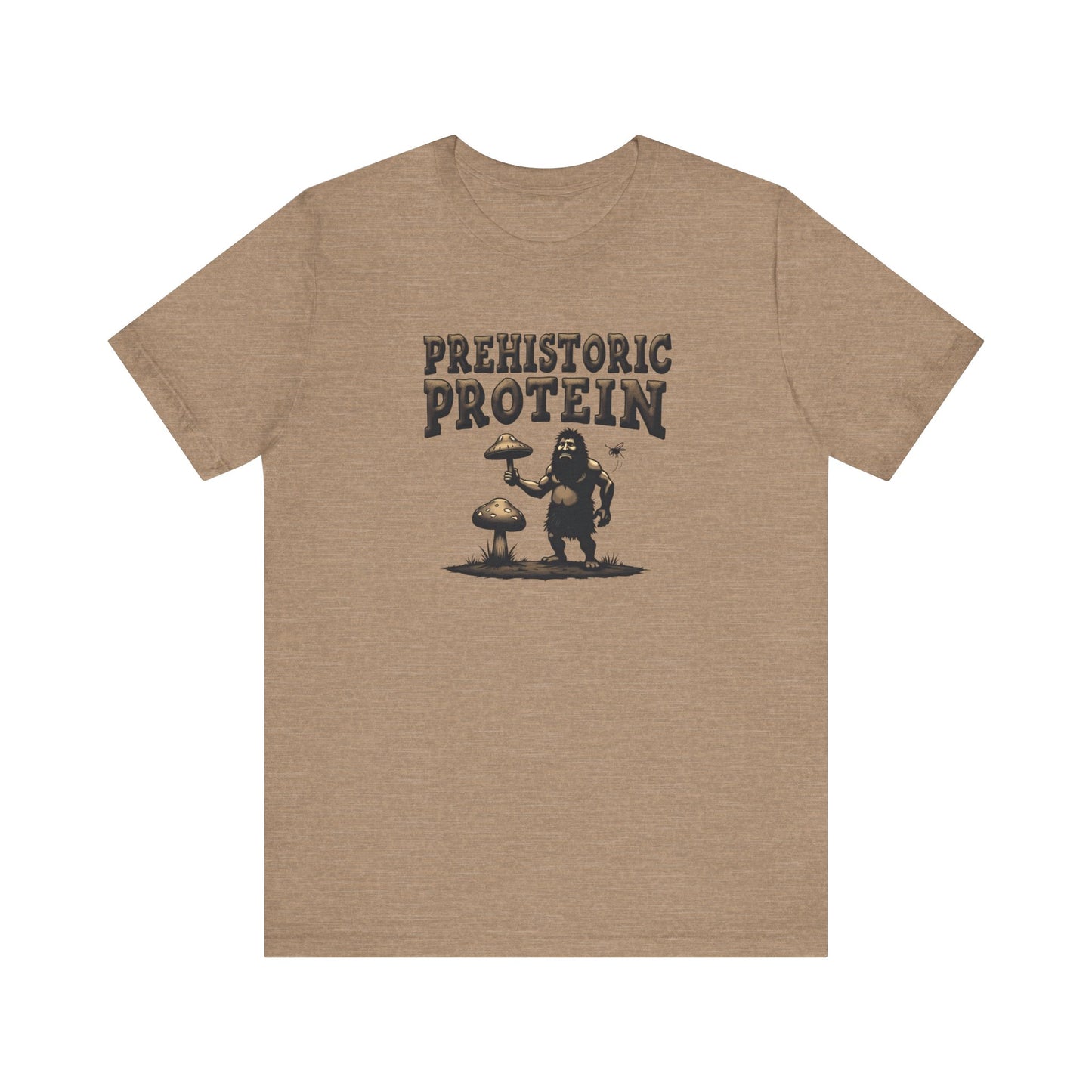 Prehistoric Protein Mushroom Tee - Retro Graphic T-Shirt for Nature Lovers, Gifts for Him/Her, Casual Everyday Wear, Perfect for Camping, Gifts [...] - Psychonaut Swag
