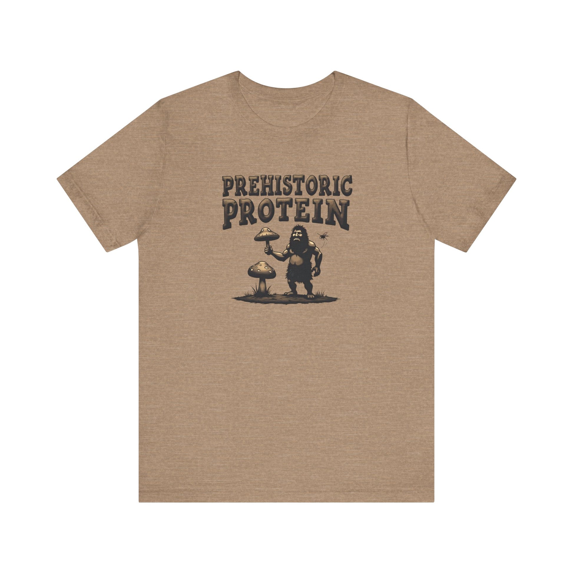 Prehistoric Protein Mushroom Tee - Retro Graphic T-Shirt for Nature Lovers, Gifts for Him/Her, Casual Everyday Wear, Perfect for Camping, Gifts [...] - Psychonaut Swag