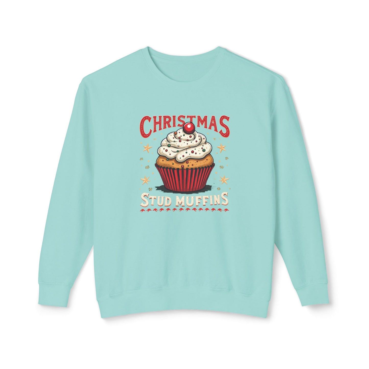Christmas Stud Muffins, Unisex Lightweight Crewneck Sweatshirt