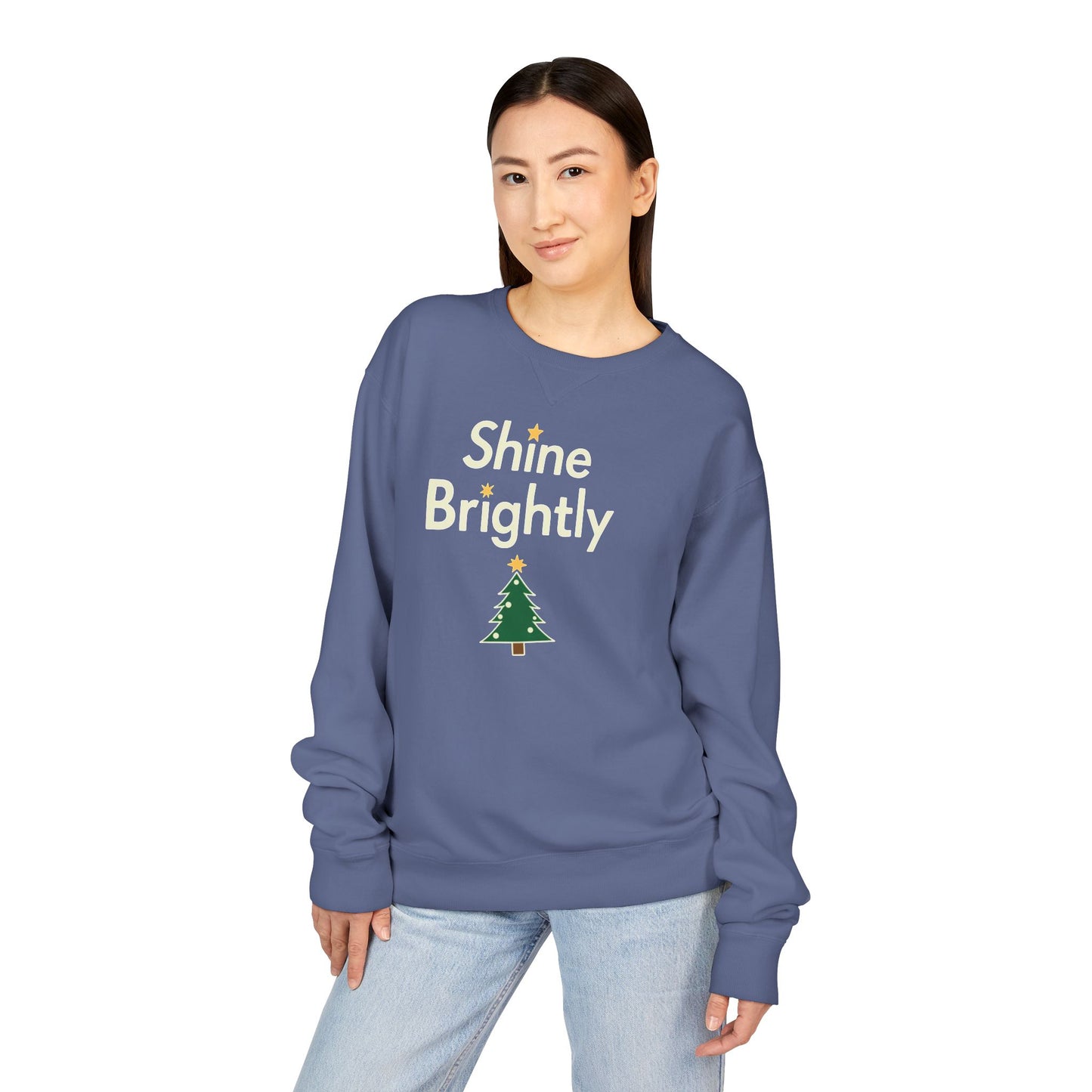 Christmas Tree sweater, Unisex ComfortWash® Garment Dyed Crewneck Sweatshirt