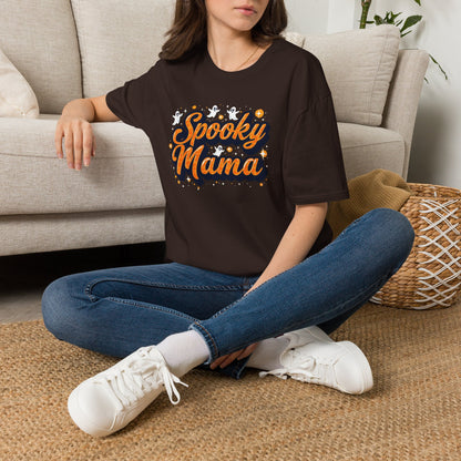 Spooky Mama T-Shirt — Halloween Mom Tee with Cute Ghosts