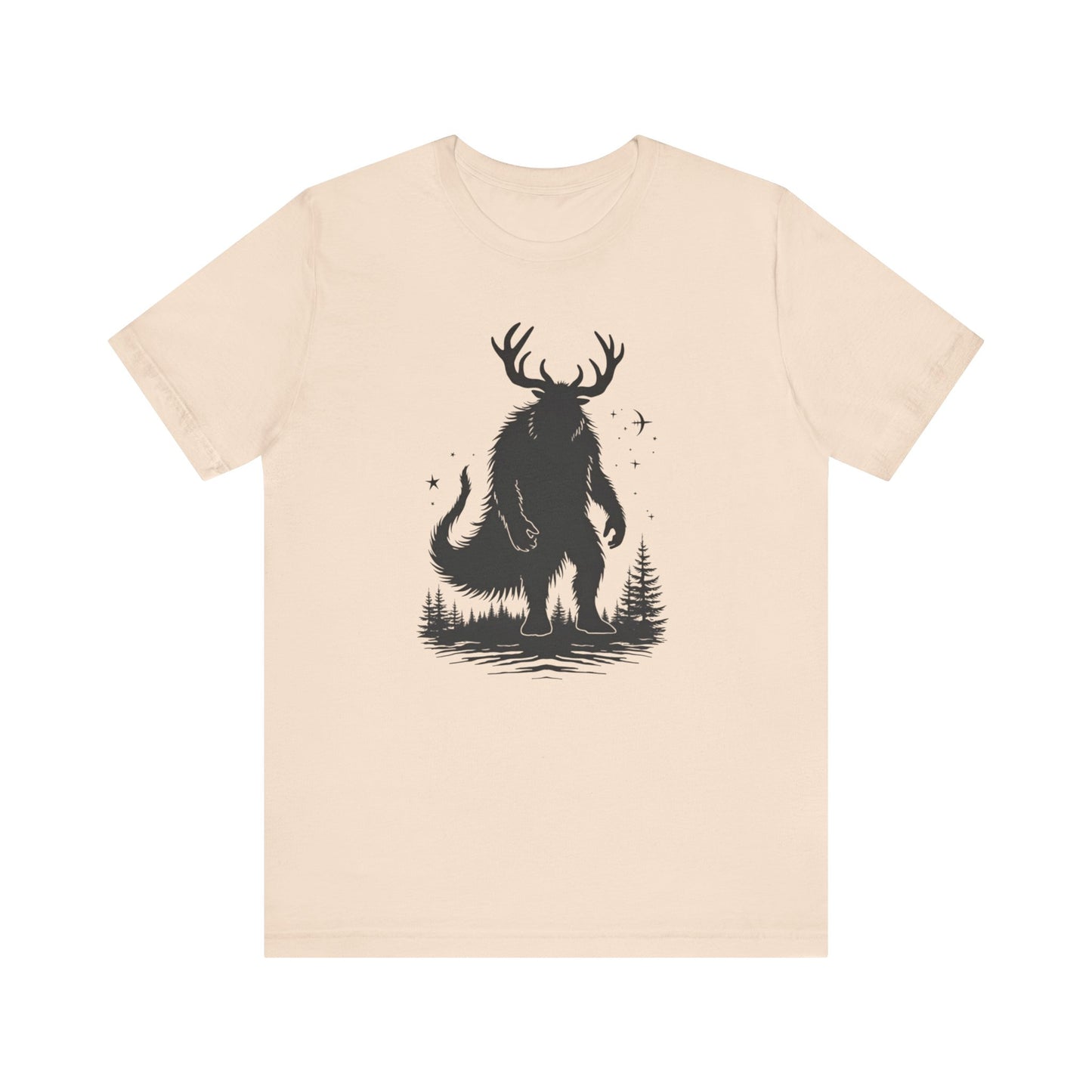 Krampus Squatch T-Shirt — Deer-Antlered Sasquatch Graphic Tee