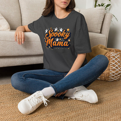 Spooky Mama T-Shirt — Halloween Mom Tee with Cute Ghosts