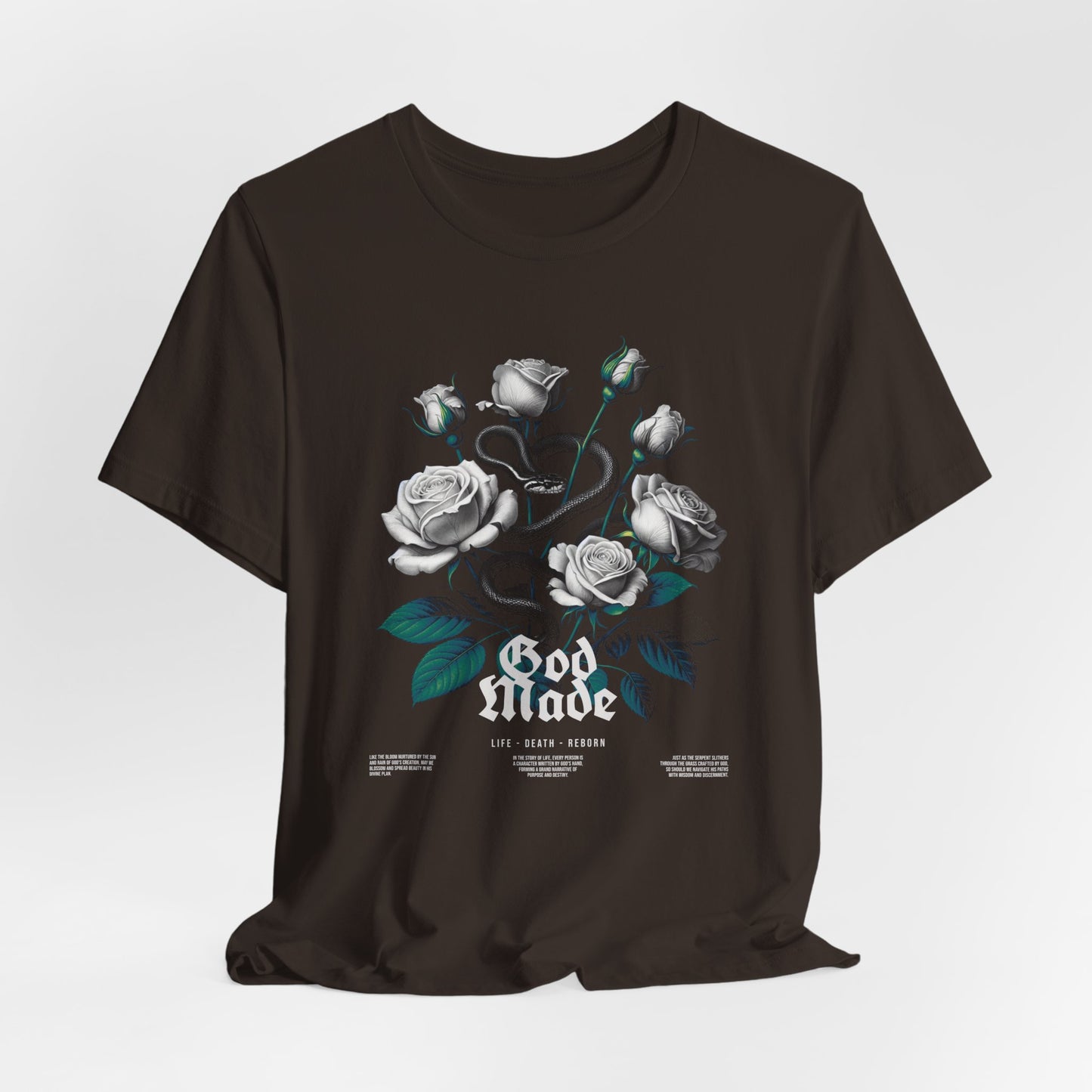 Rose and Snake Graphic Tee – Gothic Floral Vintage Shirt