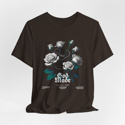 Rose and Snake Graphic Tee – Gothic Floral Vintage Shirt
