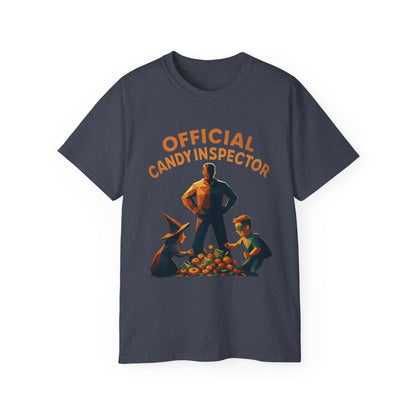 Official Candy Inspector Unisex Ultra Cotton Tee, Funny Gift, Halloween Tee, Party Shirt, Retro Style T-Shirt