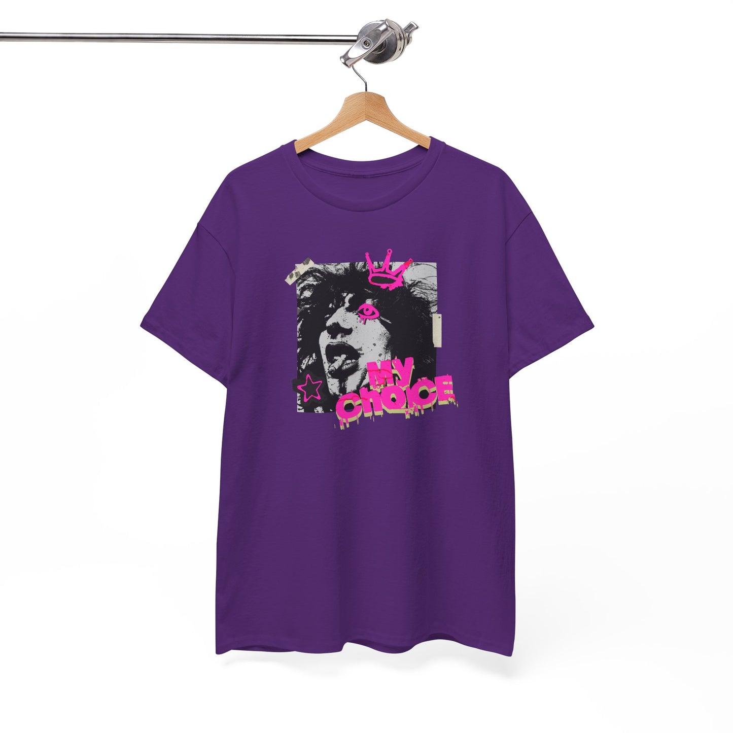 My Choice Graphic Tee — Punk Dog Crown Vintage Streetwear T‑Shirt