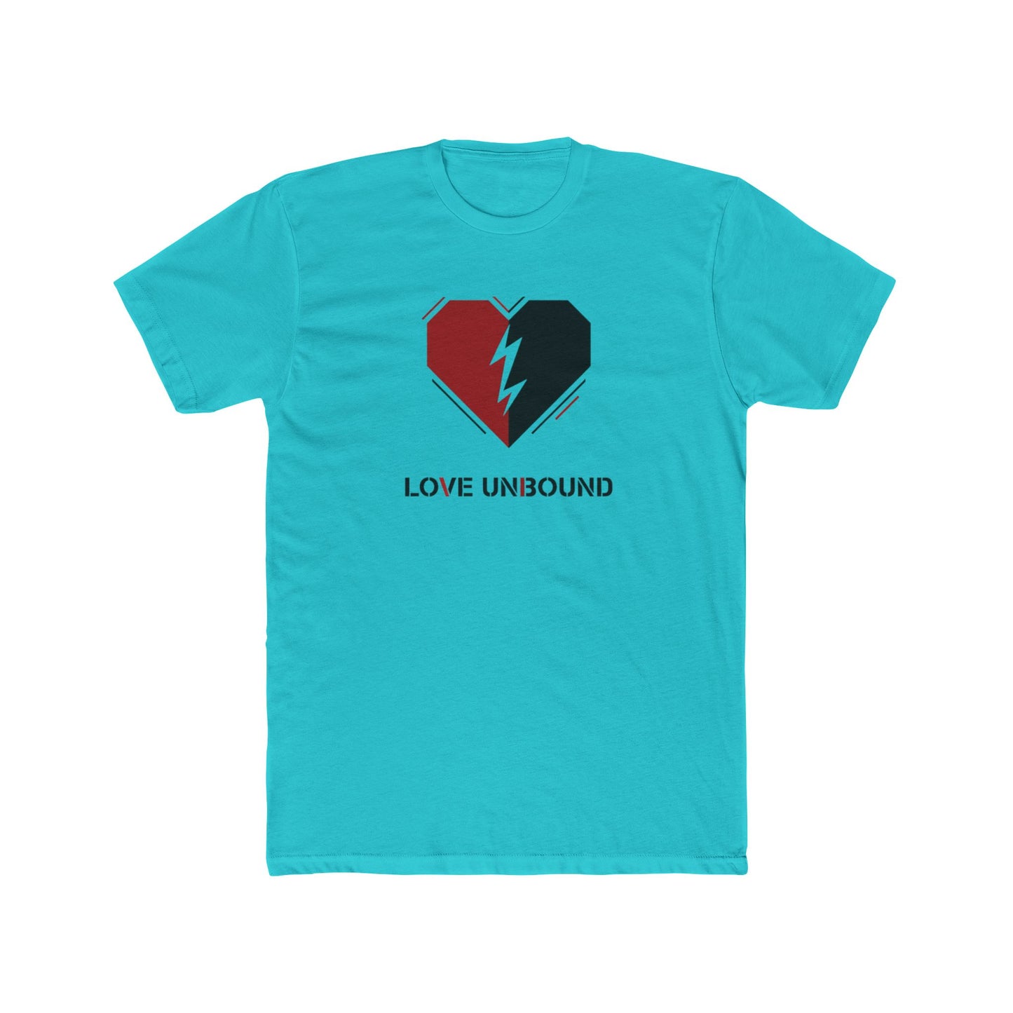 Love Unbound Heart Tee — Split Lightning Heart Graphic T‑Shirt