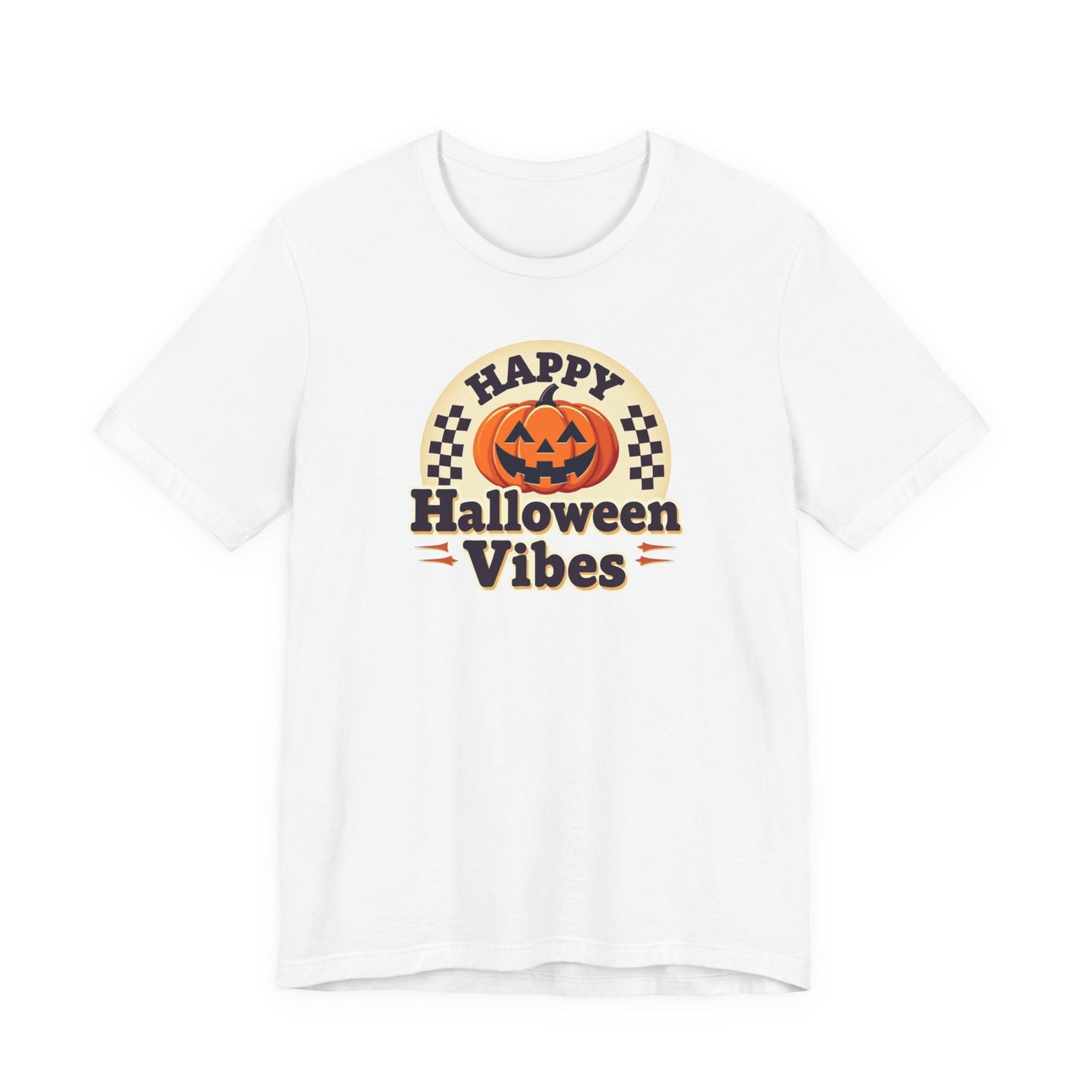 Happy Halloween Vibes Tee — Retro Pumpkin Halloween T-Shirt