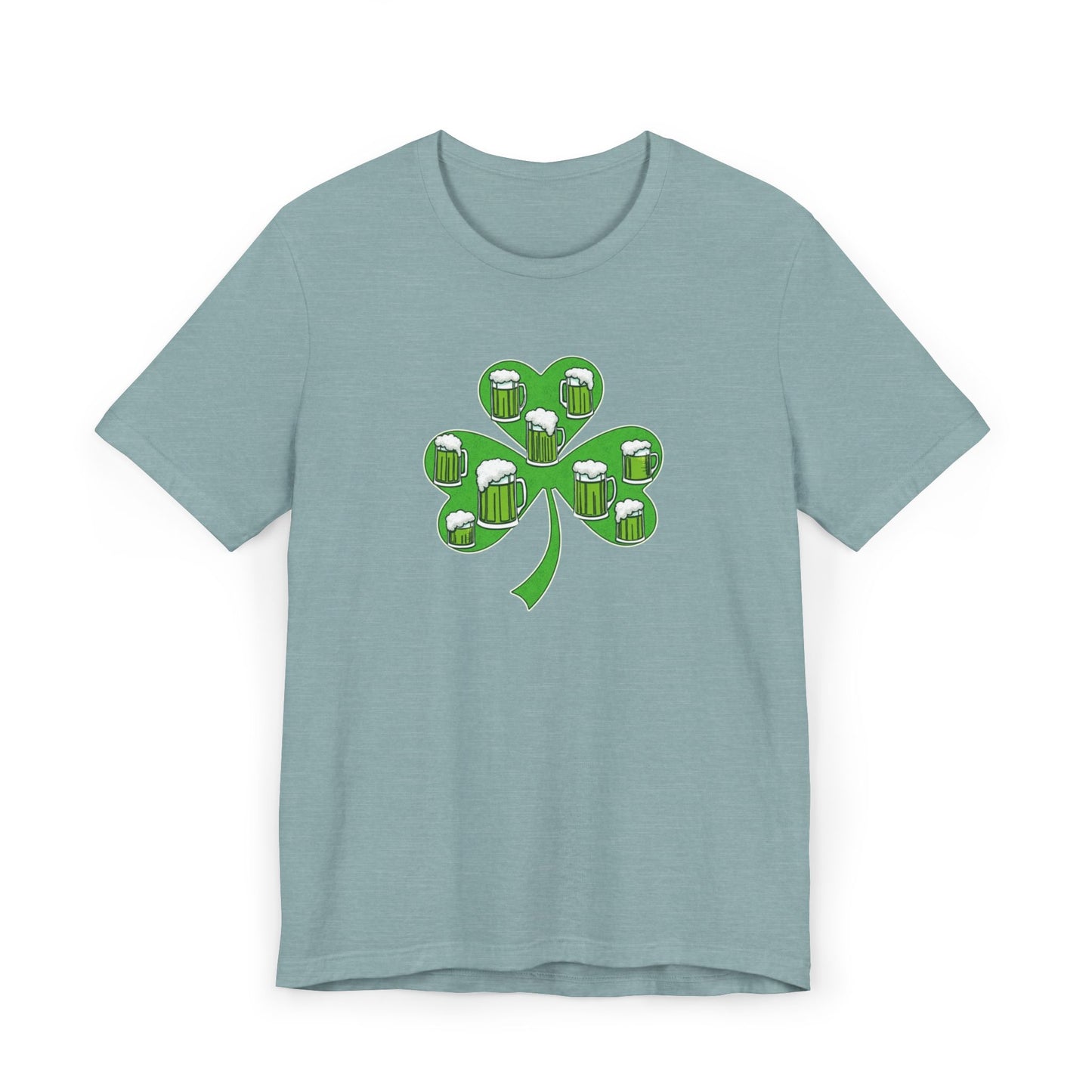 Lucky Green Beer Clover, Unisex Jersey T-Shirt
