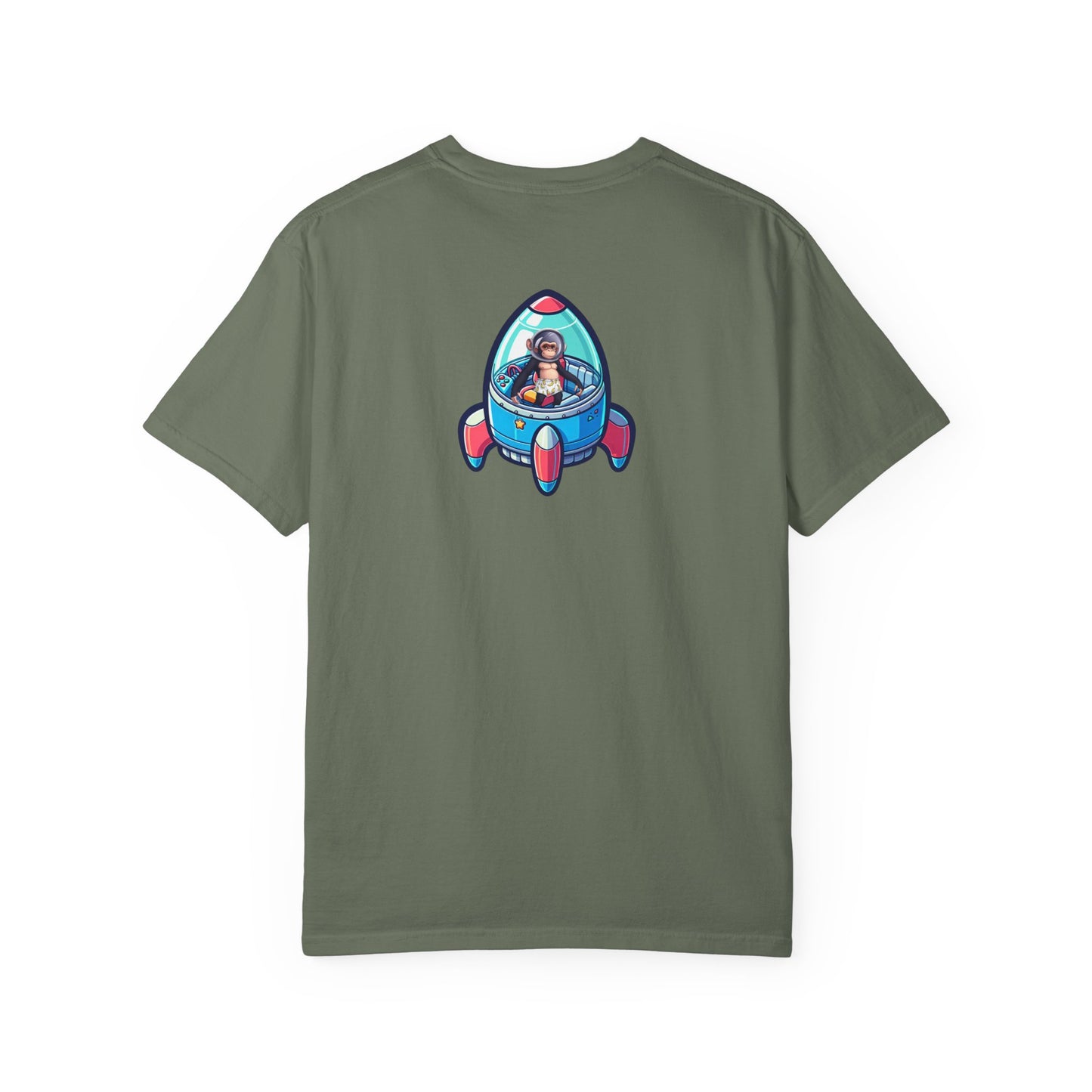 Psychonaut Staple, Chimp in Space Unisex Garment-Dyed T-shirt - Psychonaut Swag