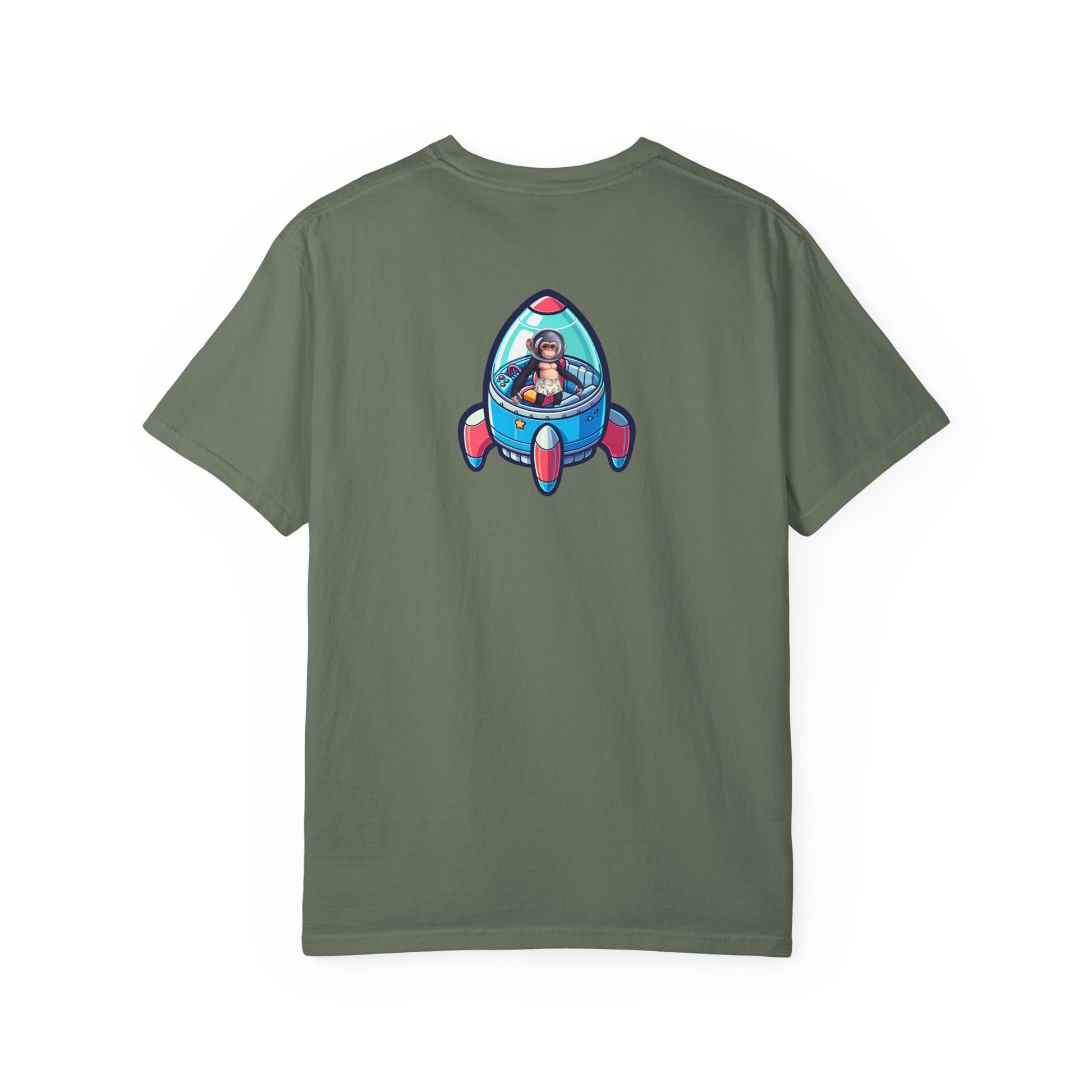 Psychonaut Staple, Chimp in Space Unisex Garment-Dyed T-shirt - Psychonaut Swag