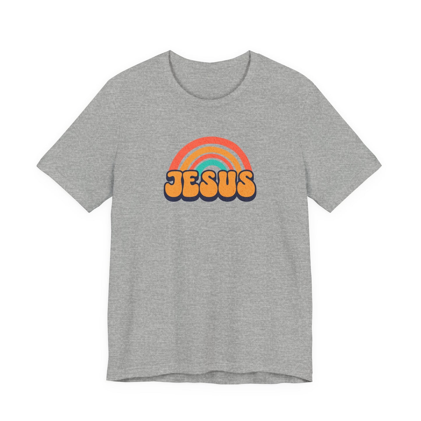 Jesus Rainbow T-Shirt — Retro Christian Faith Tee