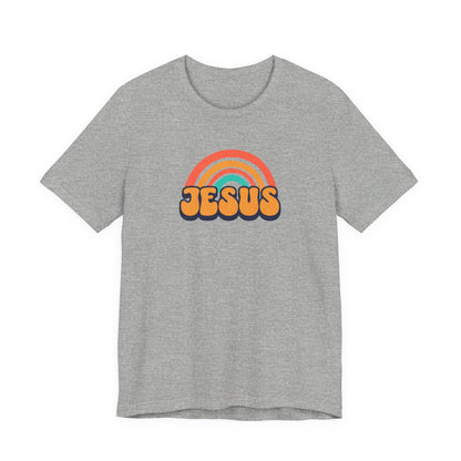 Jesus Rainbow T-Shirt — Retro Christian Faith Tee