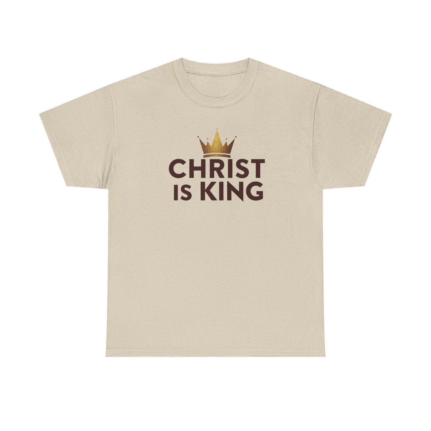 Christ Is King T-Shirt — Christian Faith Tee with Crown Graphic
