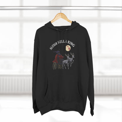 Sleigh Bells Ring Hoodie — Vintage Reindeer Christmas Pullover