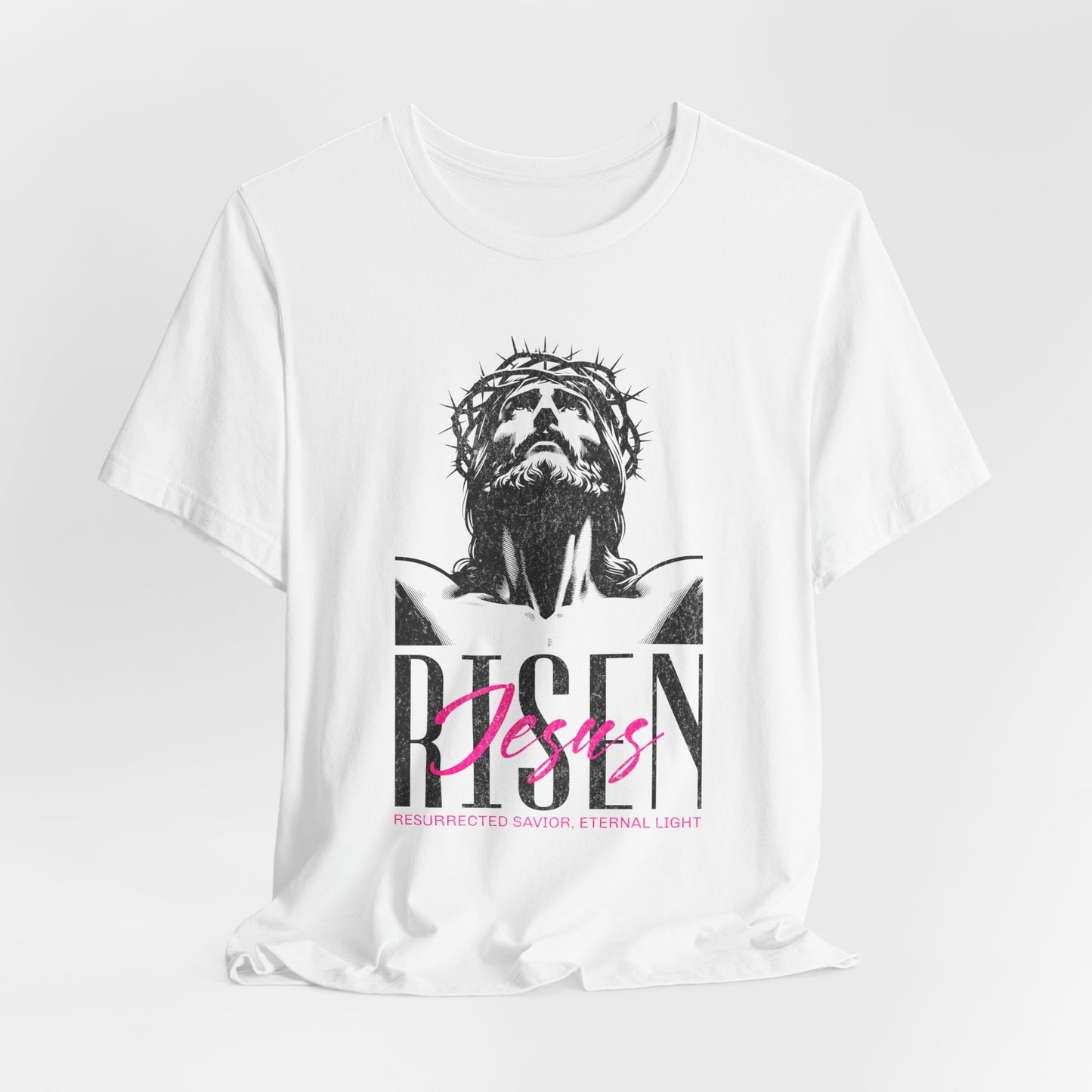 Risen Jesus Portrait Tee — Christian Easter Resurrection T-Shirt