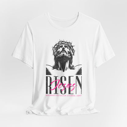 Risen Jesus Portrait Tee — Christian Easter Resurrection T-Shirt