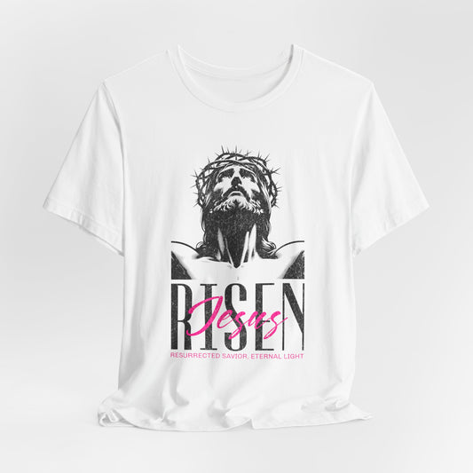 Risen Jesus Portrait Tee — Christian Easter Resurrection T-Shirt