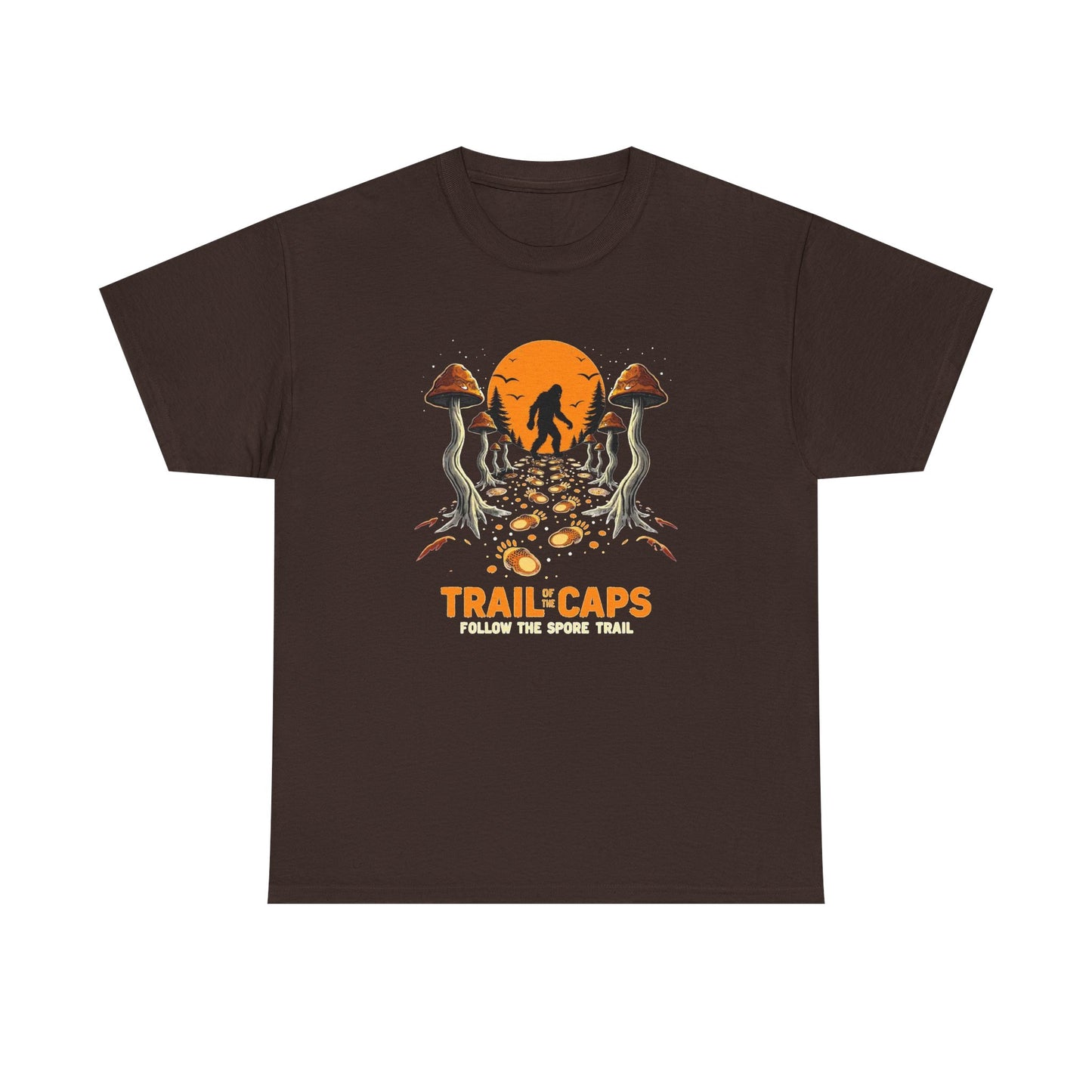 Trailcaps Mushroom Tee — “Follow the Spore Trail” Forest Adventure Shirt