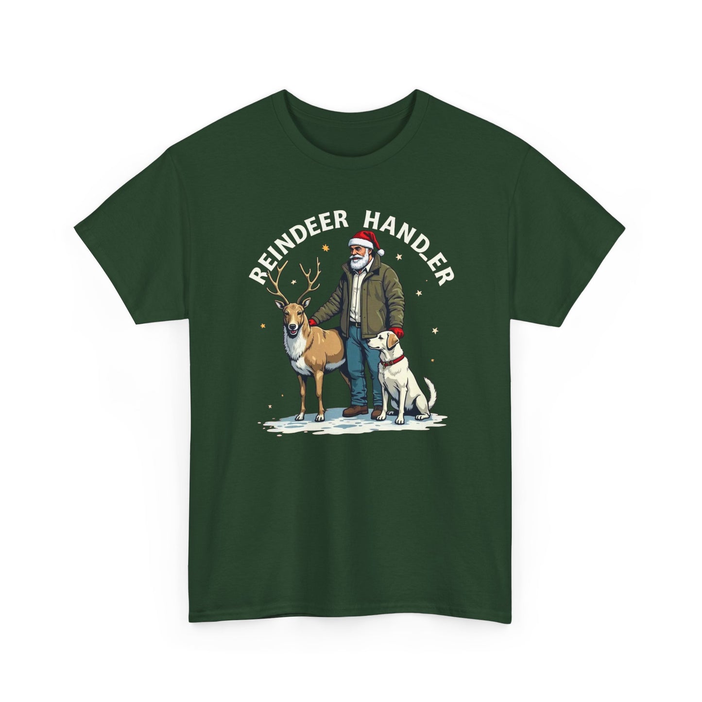 Reindeer Handler T‑Shirt — Santa Handler Graphic Holiday Tee