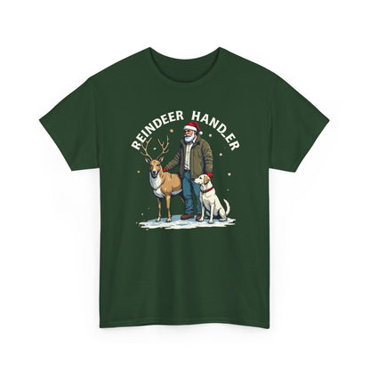Reindeer Handler T‑Shirt — Santa Handler Graphic Holiday Tee