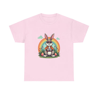 Easter Bunny Rainbow T-Shirt — Cute Bunny Holding Eggs Tee