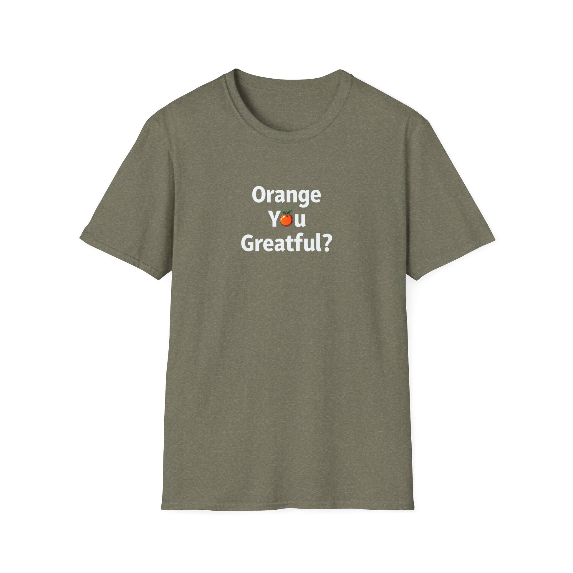 Grateful Orange T-Shirt, Unisex Casual Wear, Thanksgiving Shirt, Fall Vibes Tee, Gift for Friends, Comfortable Everyday Apparel - Psychonaut Swag