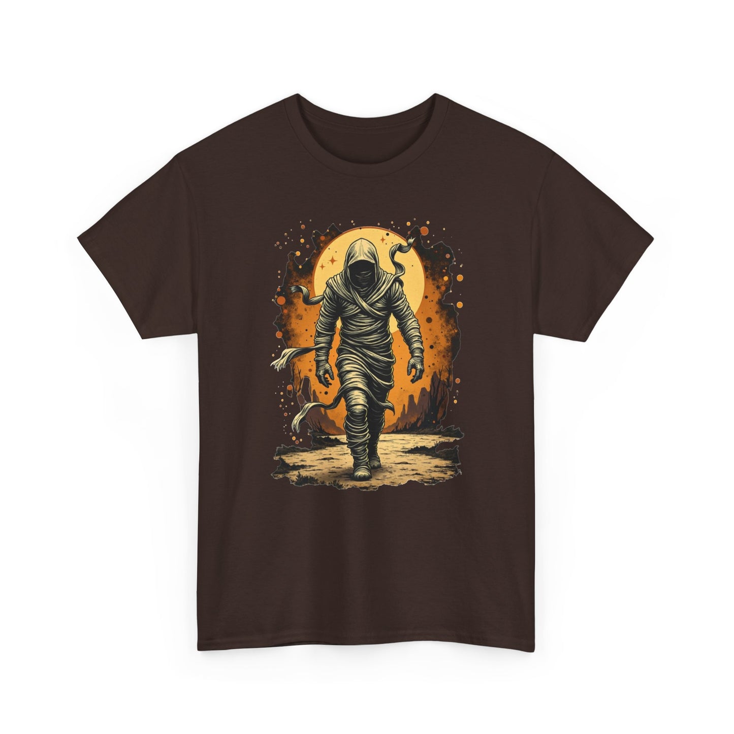 Mummy Walk Vintage Graphic Tee — Space Explorer Moonlit Sci‑Fi Shirt