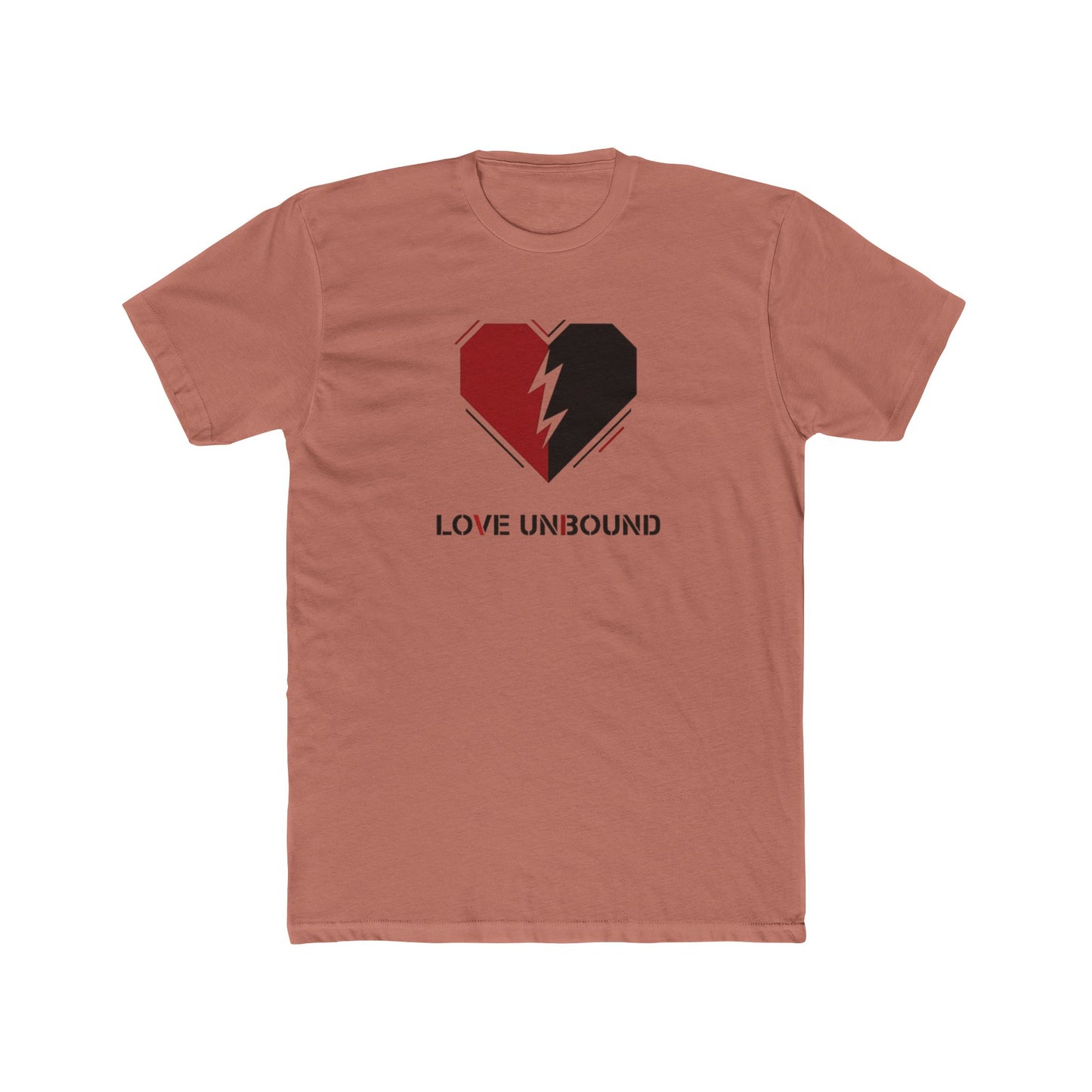 Love Unbound Heart Tee — Split Lightning Heart Graphic T‑Shirt