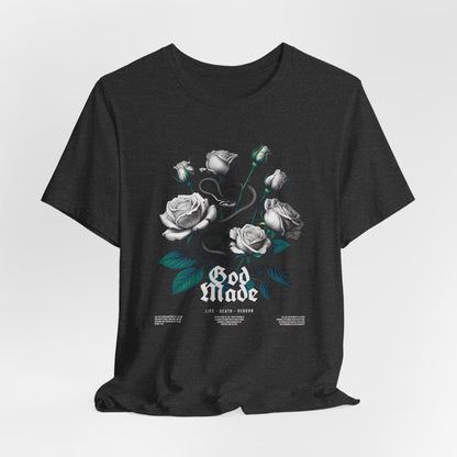 Rose and Snake Graphic Tee – Gothic Floral Vintage Shirt