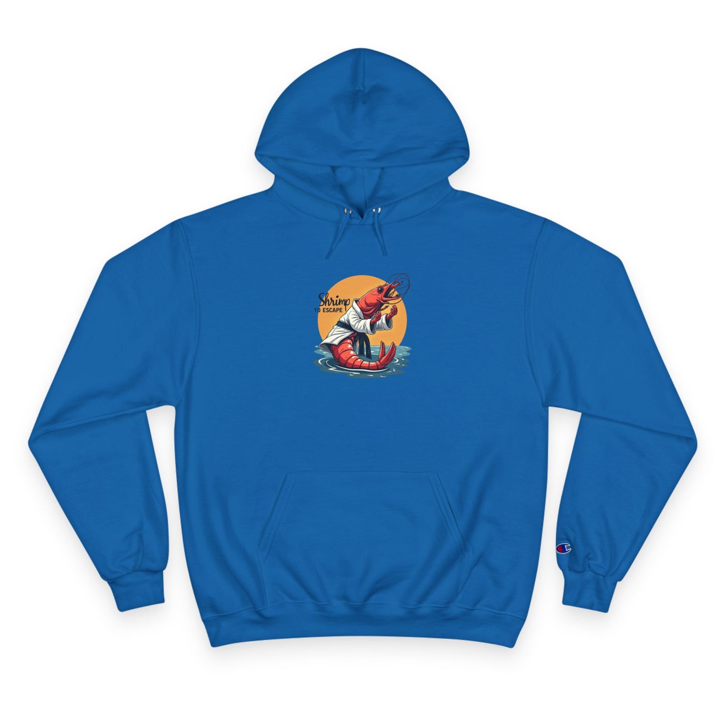 Shrimp to escape, Jiu-Jitsu Champion Hoodie — Vintage Bass Tournament Sweatshirt